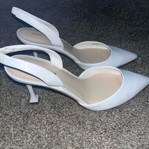 Marc Fisher Elegant White Slingback Heels